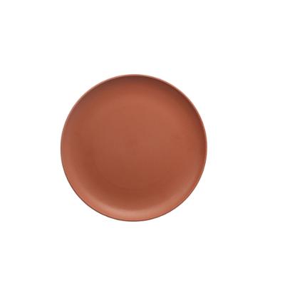 Prato para Sobremesa Fibra de Bambu Marrom 20 cm