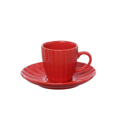 Xícara Café Bella Vermelha 90 ml 4 Peças