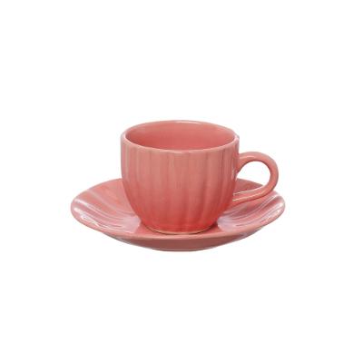 Xícara de Cerâmica para Chá Bella Rosa 150 ml 4 Peças Hauskraft