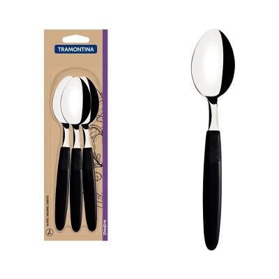 Conjunto Colher Mesa Inox 3 Peças Ipanema Preto Tramontina