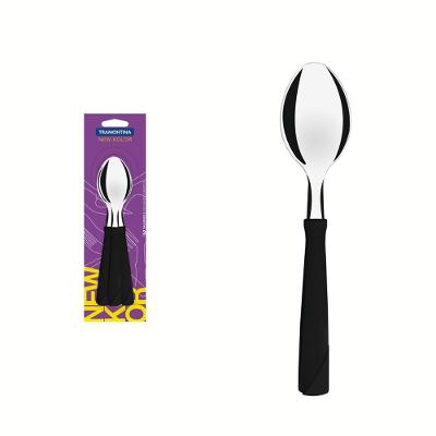Conjunto Colher Mesa Inox 3 Peças New K Preto Tramontina