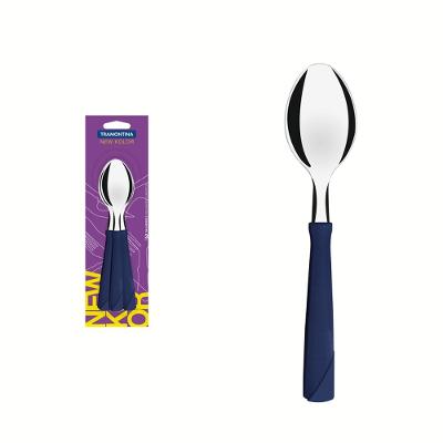 Conjunto Colher Mesa Inox 3 Peças New K Azul Tramontina
