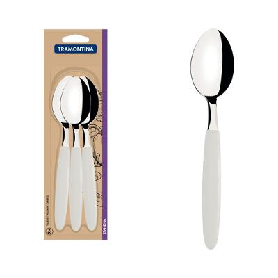 Conjunto Colher Mesa Inox 3 Peças Ipanema Branco Tramontina