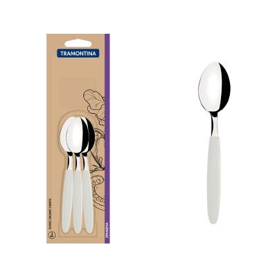 Conjunto Colher Cha Inox 3 Peças Ipanema Branco Tramontina
