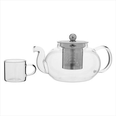 Jogo Chaleira/Xícaras 750/70 ml Antella Borosilicato 10x20x13 cm 7 Peças