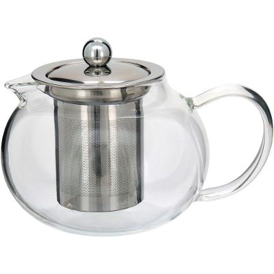 Chaleira Com Inox Transparente 800Ml Antella Borosilicato 13X14X18Cm