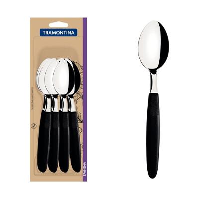 Conjunto Colher Mesa Inox 12 Peças Ipanema Preto Tramontina