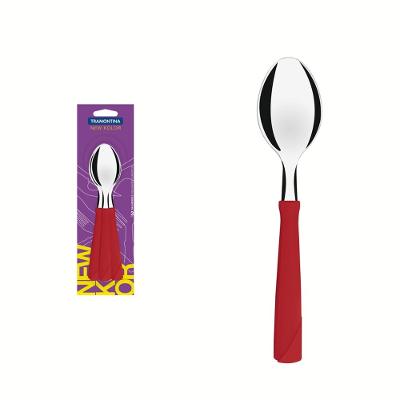 Conjunto Colher Mesa Inox 3 Peças New K Vermelho Tramontina