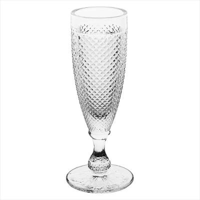 Taça Champanhe 18x6x6 cm 150ml Vidro Transparente 6 Peças Imperial - GS