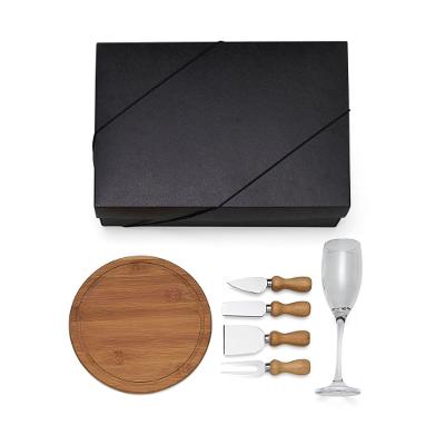 Conjunto de Taça Tábua e Utensílios - 6 Peças