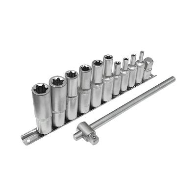 Soquete E-Torx Longo Jogo 12 Peças Corneta