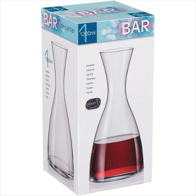 Decanter Vinho 27x13x13cm 1,2L Cristal Transp Bohemia Bar