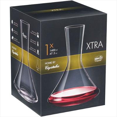 Decanter Vinho Bohemia Xtra 25x19x19cm 1,4L Cristal Transp