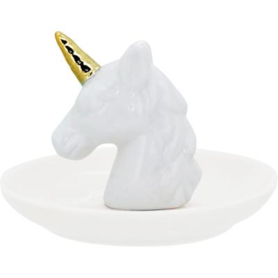 Unicórnio Cerâmica Branco Mimo 8X11X11Cm