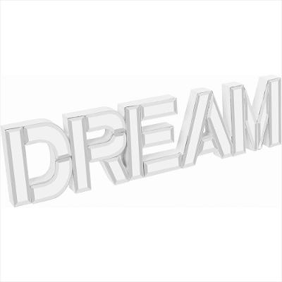 Letras Espelhado Dreams Vidro Home & Co Mirage 10x40x2cm
