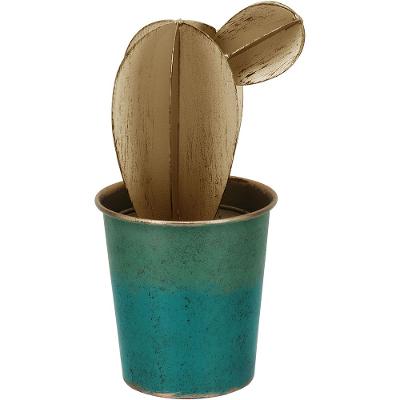 Cacto Metal Azul Octave 24X13X13Cm