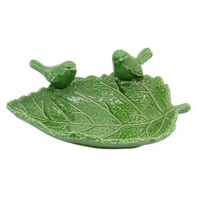 Folha Cerâmica Verde Crispin 7X20X14Cm