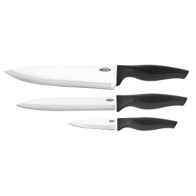Conjunto Facas 3 Peças Cross Preto  Brinox