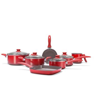 Conjunto Panelas 7 Peças Ceramic Life Easy Vermelho Brinox