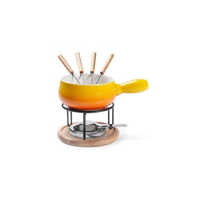 Conjunto Para Fondue 9 Peças Amarelo Brinox