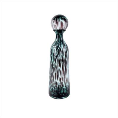 Vaso Vidro Verde E Preto 12.5 x 44.5 cm