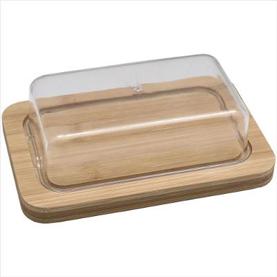 Manteigueira Bambu Tampa De Plastico 12.5 x 19 x 6 cm