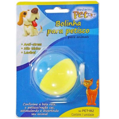 Bola de petiscos azul com amarelo