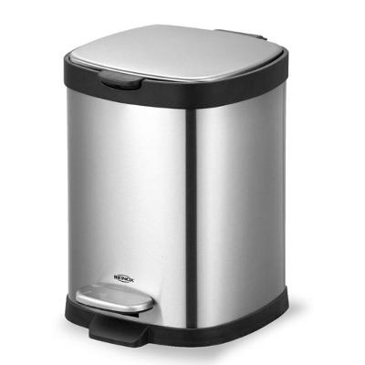 Lixeira com Pedal E Balde Frame 6L Inox Brinox