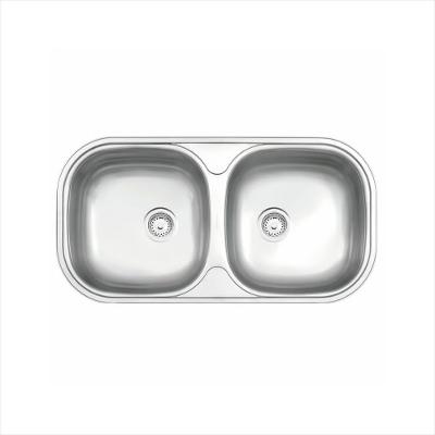 Cuba Dupla Retangular Aço Inox Acetinado 78X40 Tramontina