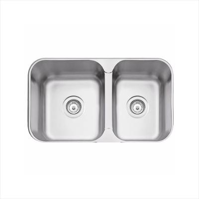 Cuba Dupla Embutir ou Sobrepor Aço Inox Acetinado 69x40 cm Tramontina