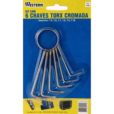 Chave Torx T5 A T10 6 Peças Western