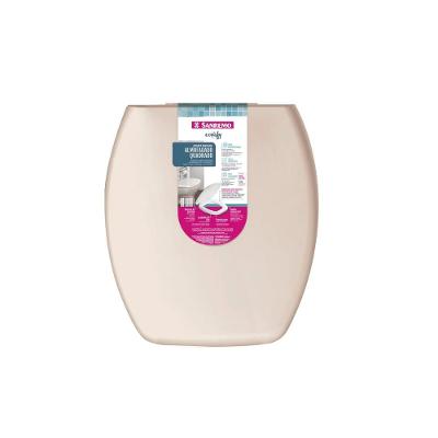 Assento Sanitário Almofadado Quadrado Bege Plastic Sanremo