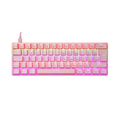Teclado Ziggy Tc607 Rosa Oex Games