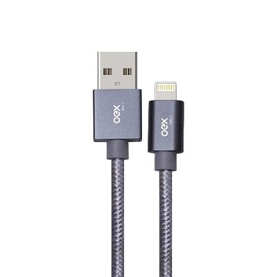 Cabo Lightning Em Nylon Trançado Oex Ce100 - 1M - Cinza