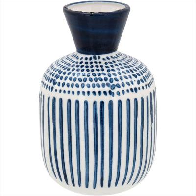 Vaso 20x13x13 cm Cerâmica Azul Suez - GS