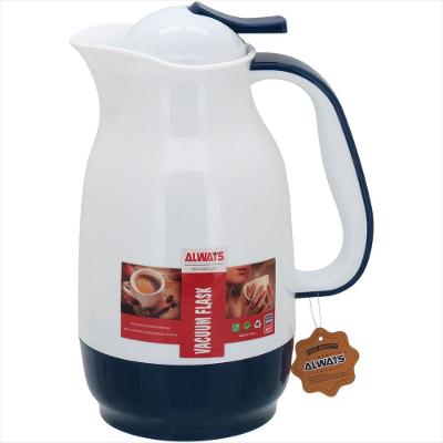 Garrafa Térmica 25x13x13 cm 1L Plástico Azul Ampola Vidro Alwa - GS