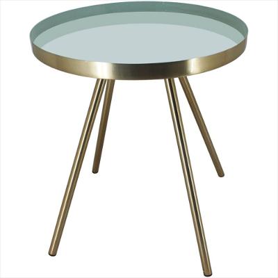 Mesa Lateral 42x35x35cm Metal Cinza Home&amp;Co Grambello
