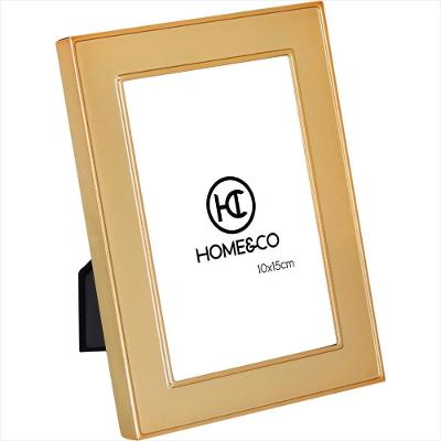 Porta-Retratos Metal Dourado 10x15 Home&Co Ferrara 18x13x1 cm