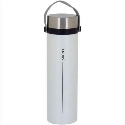 Garrafa Térmica 23x6x6 cm 450ml Inox Branco Parede Dupla Enjoy - GS