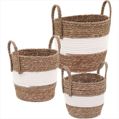 Cesta Fibra Branco 3 Peças Zagora - GS