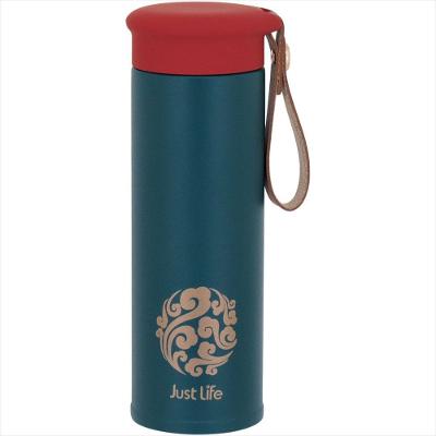 Garrafa Térmica 20x6x6 cm 450ml Inox Verde Parede Dupla Just Life - GS