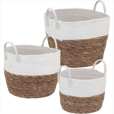 Cesta Fibra Branco 3 Peças Poneso - GS
