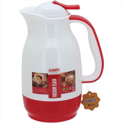 Garrafa Térmica 25x13x13 cm 1L Plástico Vermelho Ampola Vidro Alwa - GS
