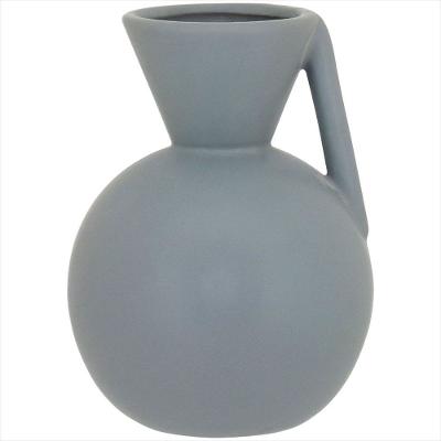 Vaso 17x10x10 cm Cerâmica Cinza Shape - GS
