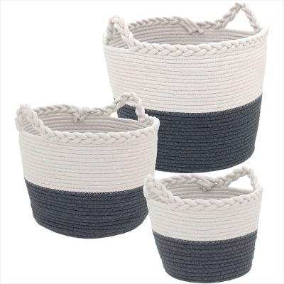 Cesta Tecido Cinza 3 Peças Caterrine - GS