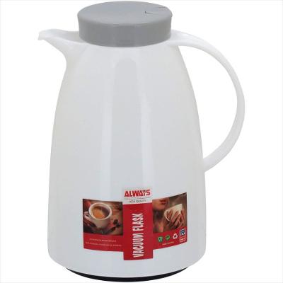 Garrafa Térmica 1 Litro Plástico Branco Ampola Vidro Blanc - GS