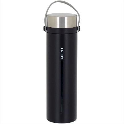 Garrafa Térmica 23x6x6 cm 450ml Inox Preto Parede Dupla Enjoy - GS