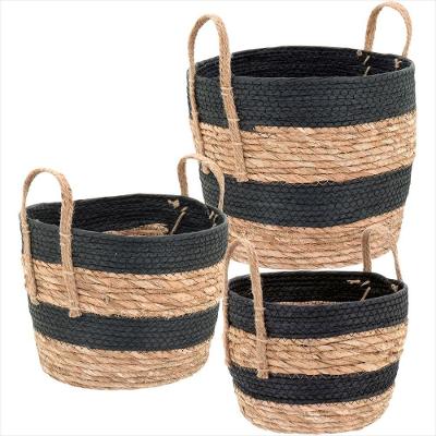 Cesta Fibra Preto 3 Peças Zagora - GS