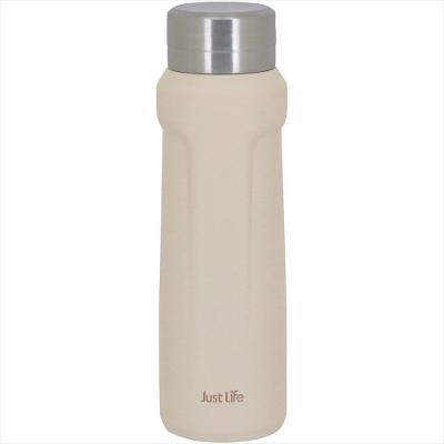 Garrafa Térmica 23x7x7 cm 500ml Inox Branco Parede Dupla Just Life - GS