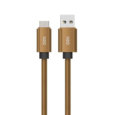 Cabo Micro Usb Em Couro Oex Cc300 - 1M - Caramelo